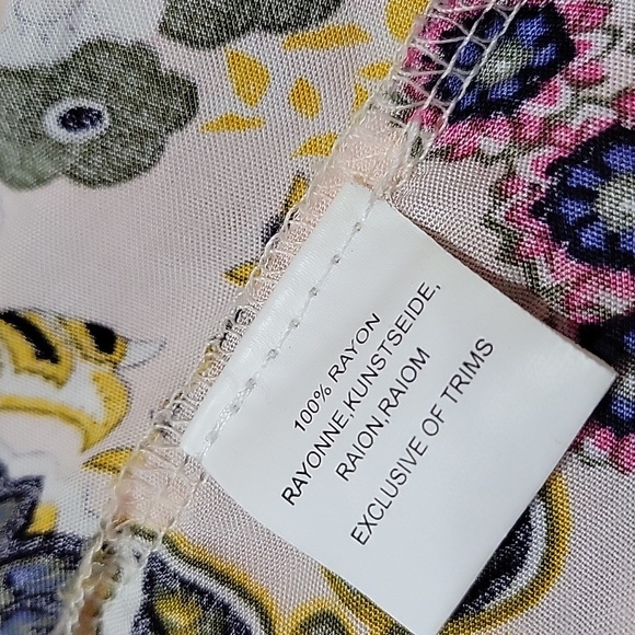 Anthropologie Blue Lace Floral Peblum Sleeveless Blouse US S - Picture 9 of 10